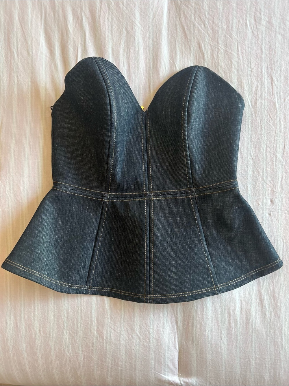 Zara Denim Bustier Top